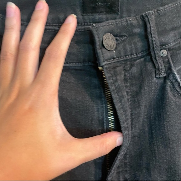 MOTHER
Insider Striped Crop Step-Hem Fray Jeans in Guilty‎ Racer - Picture 7 of 10